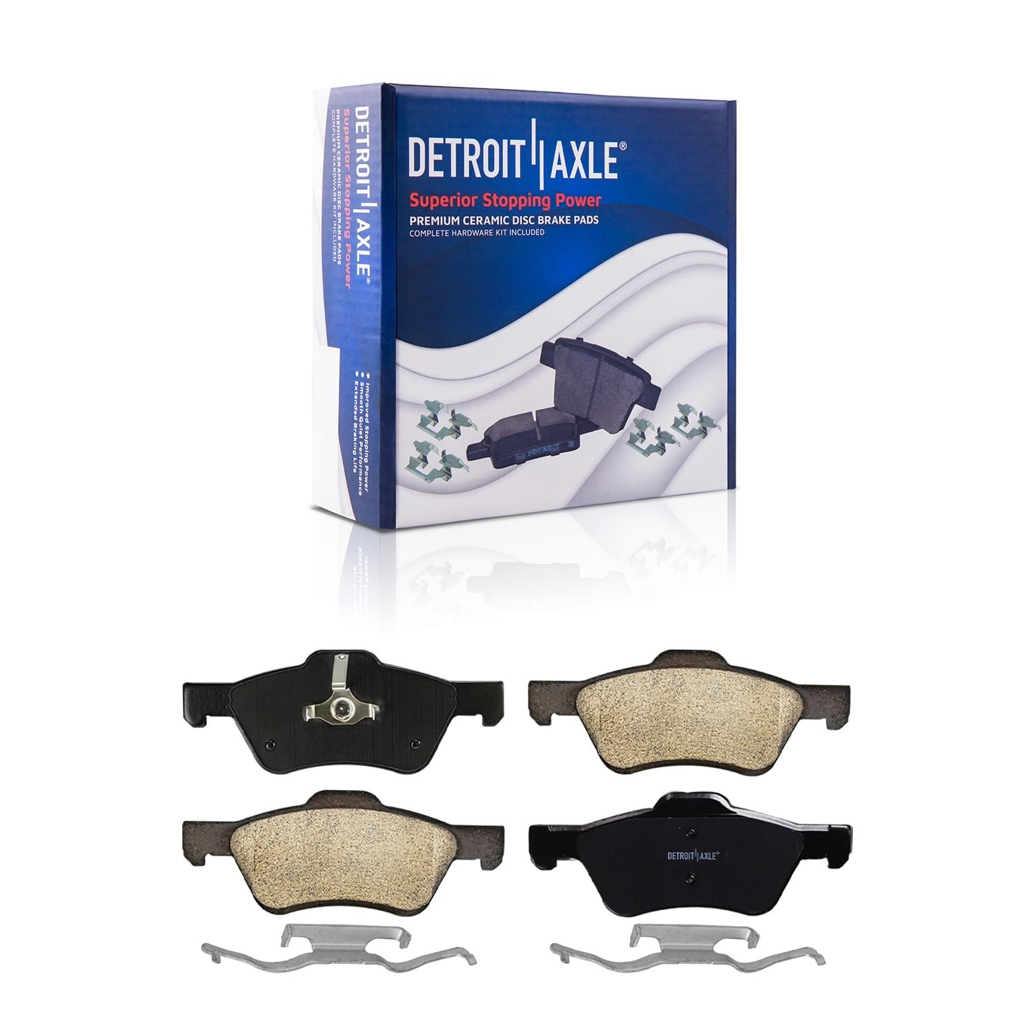 Front Ceramic Brake Pads and Rear Brake Shoes for Ford Escape Mercury Mariner