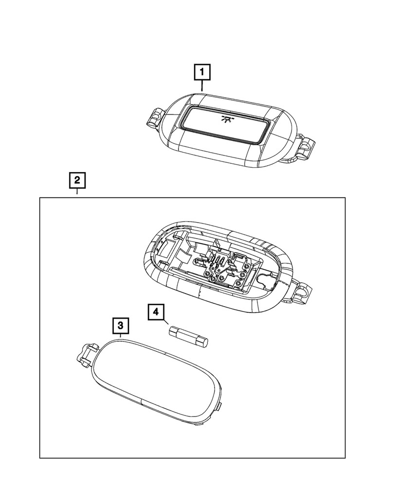 Genuine Mopar Dome Lamp 5JG58TX7AD
