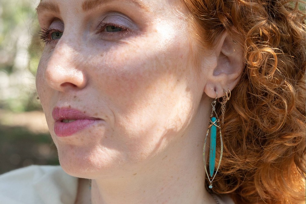 Turquoise Stalactite Earrings