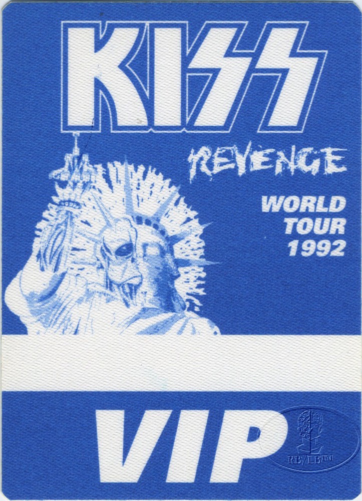 KISS 1992 Revenge Tour Backstage Pass VIP Blue