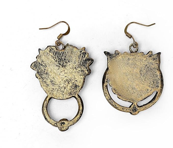 Door Knocker Earrings - Labyrinth - Handcrafted Resin Jewelry for Fans