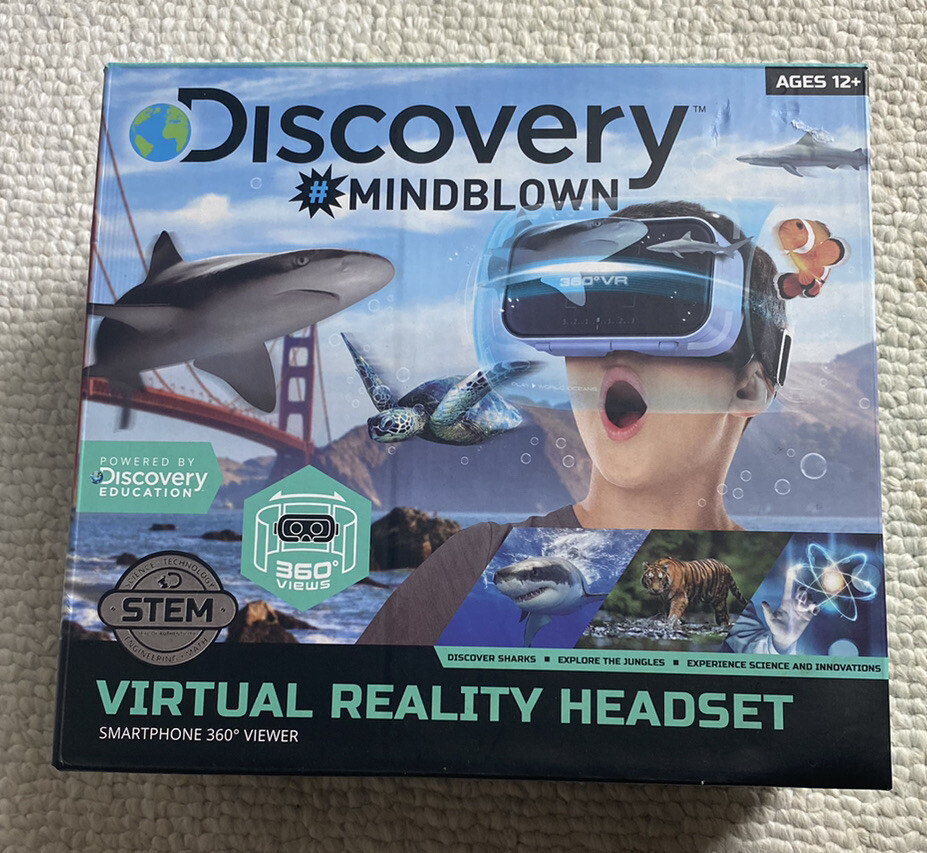 Discovery Mindblown Virtual Reality Headset Smartphone 360 Degree Viewer New