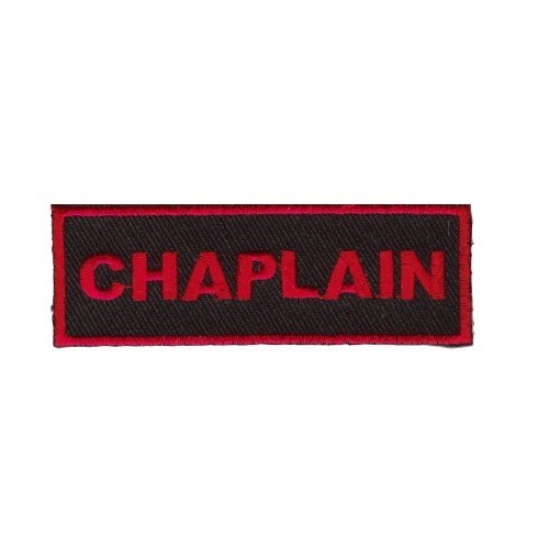 CHAPLAIN PATCH RED ON BLACK