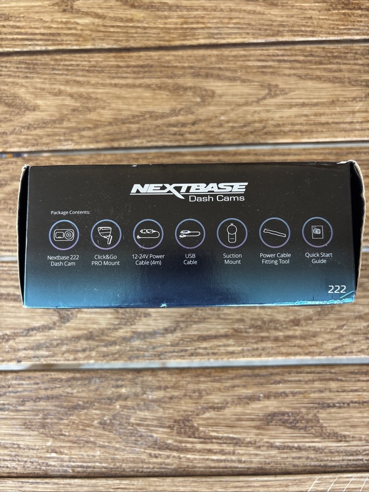 Nextbase 222 Dash Cam 12-24V Power Cable Suction Mount