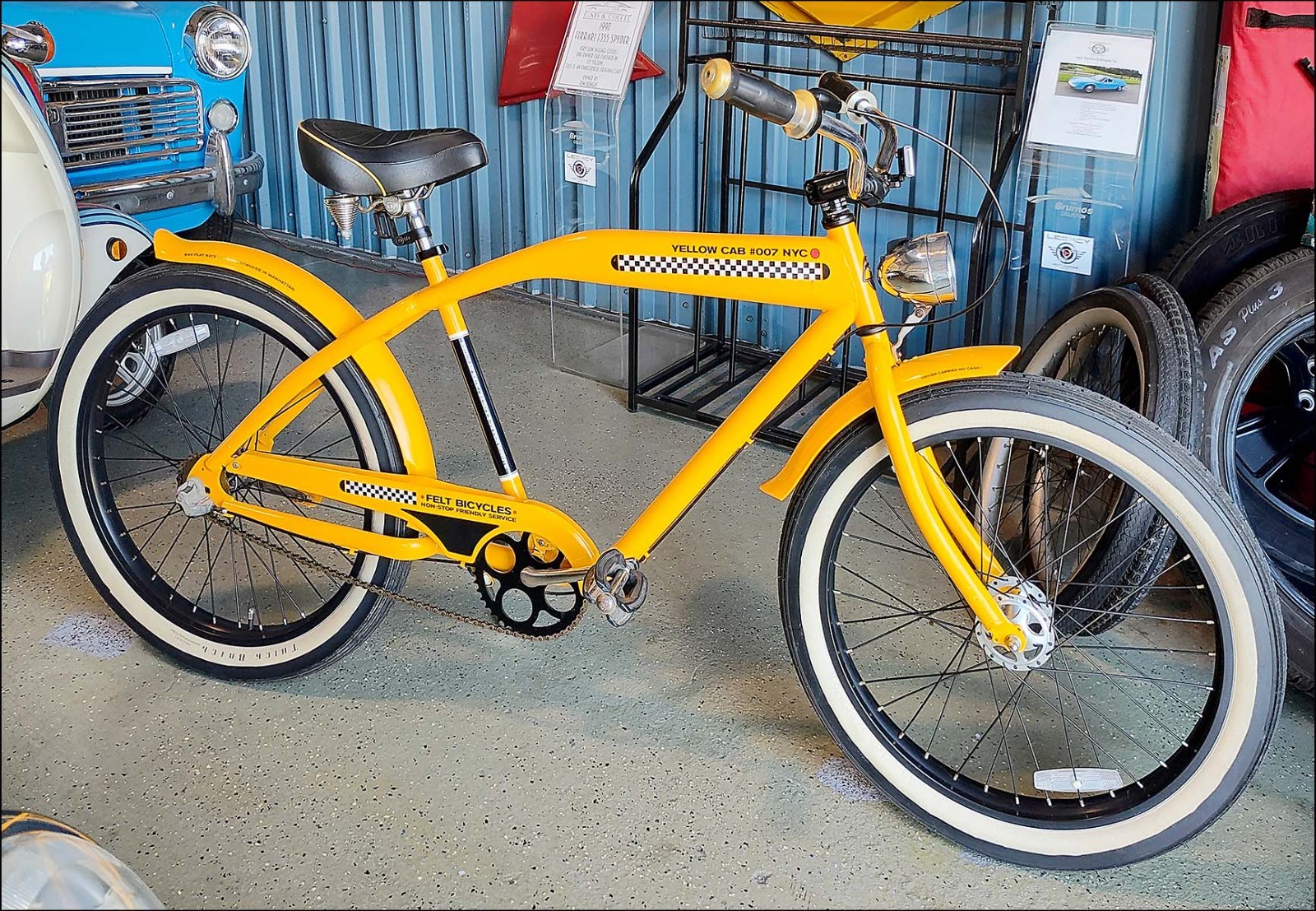 2007 or 2008 FELT BICYCLE Ltd Ed Yellow Cab Beach Cruiser