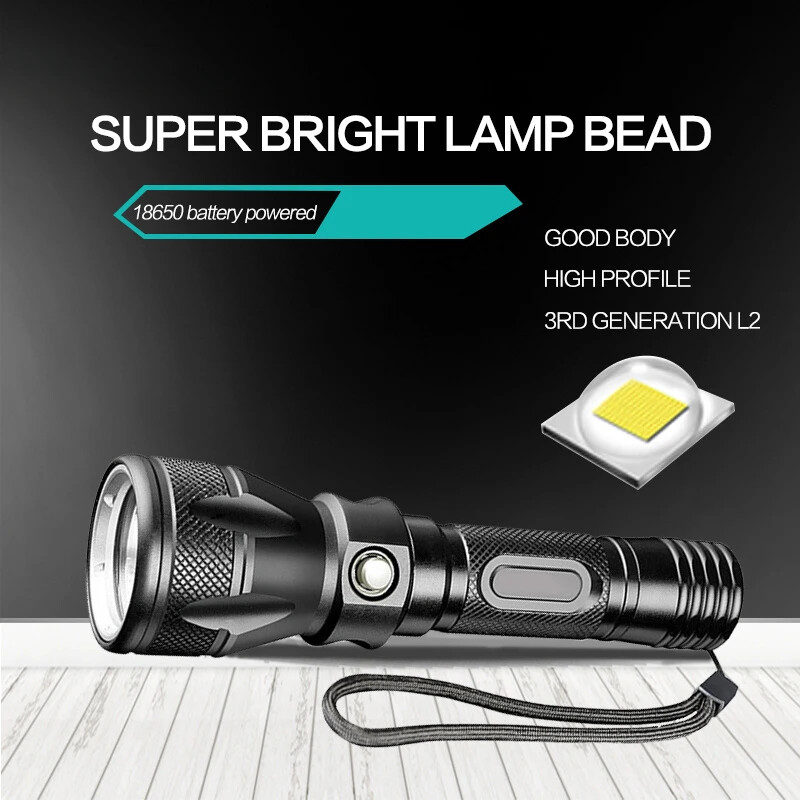 Professional Underwater Scuba Diving Flashlight LED Waterproof Dive Light Lamp