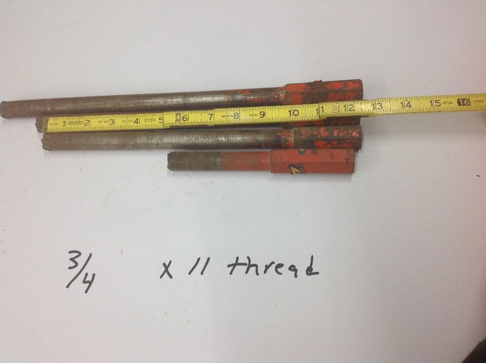 (4) 3/4" x 11 Thread Concrete Masonry CARBIDE Core Drill Bit USED