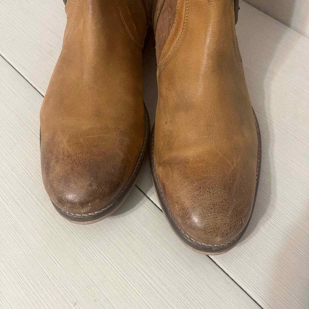 Testosterone Motorcycle Boot. Full Boat Cognac Leather size 44