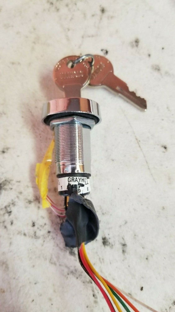 3 Position Key Switch With Red Indicator Lights, Grayhill rotary switch