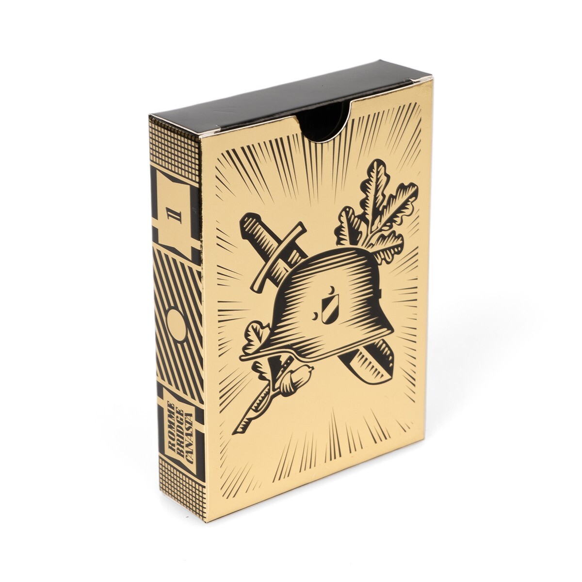 WW2 Reproduction German Army Playing Cards with Gold Foil Box- Helmet Variant