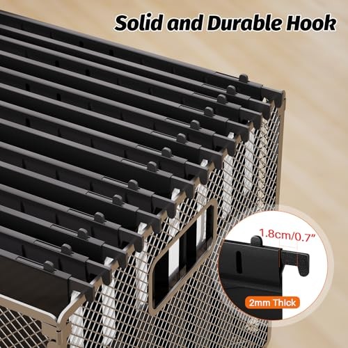 Extra Capacity Plastic Hanging File Folders,12 Pack Black（sides Sealed）