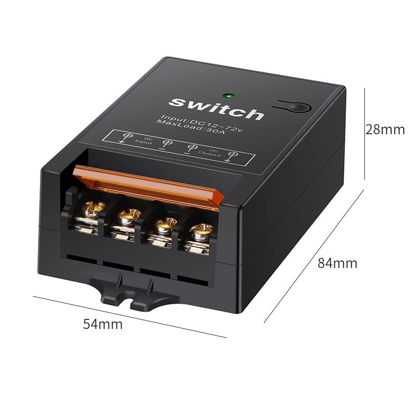 12v Wireless Remote Switch,DC12V/24V/48V/72V/40A Relay with 4900FT Long Range...