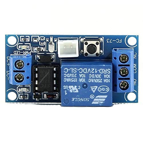 2pcs 12V Single Bistable Self-Locking Relay Module Push to Start and Stop