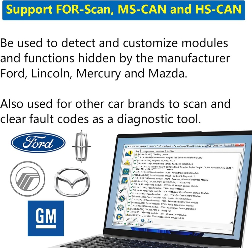 USB OBD2 Scanner Reader USB to OBD2 Cable Diagnostic Scan Tool OBD2 to USB Inter