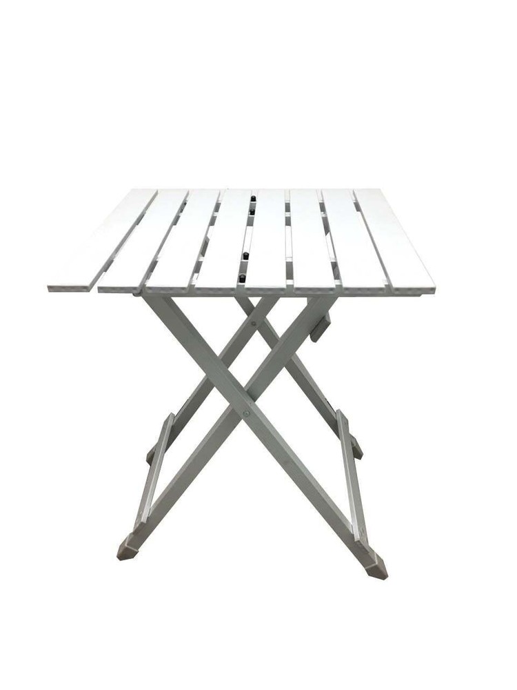 Portable Aluminum Camping Side Table Folding Lightweight Table Silver