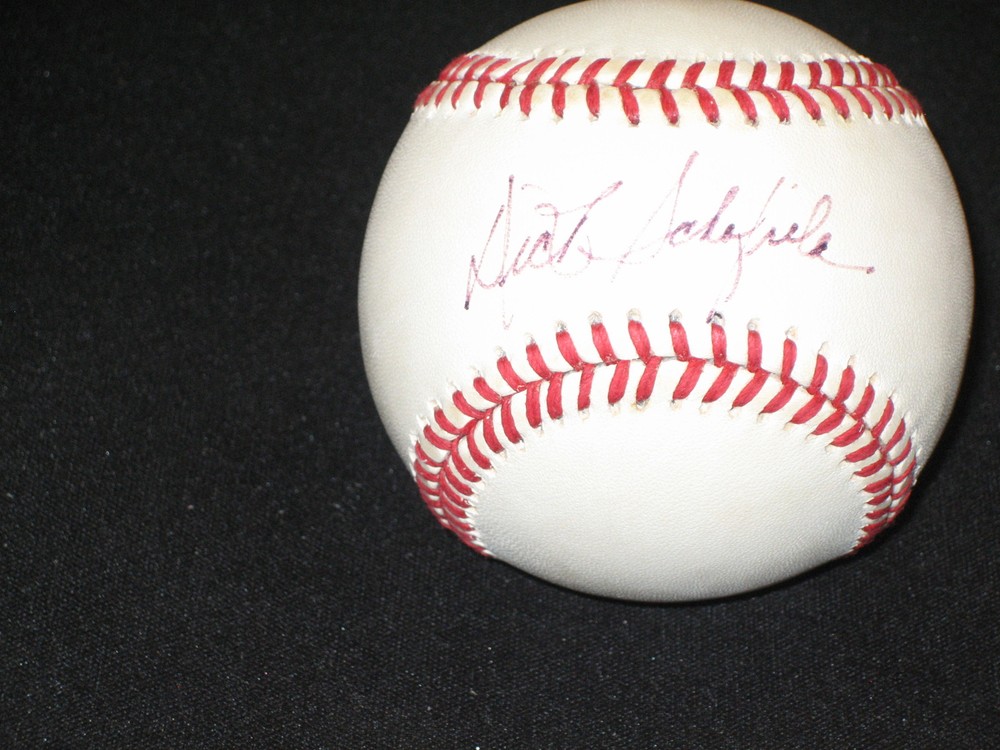 DICK SCHOFIELD SIGNED AUTOGRAPH AUTHENTIC OFFICIAL RAWLINGS ONL BASEBALL LEGEND