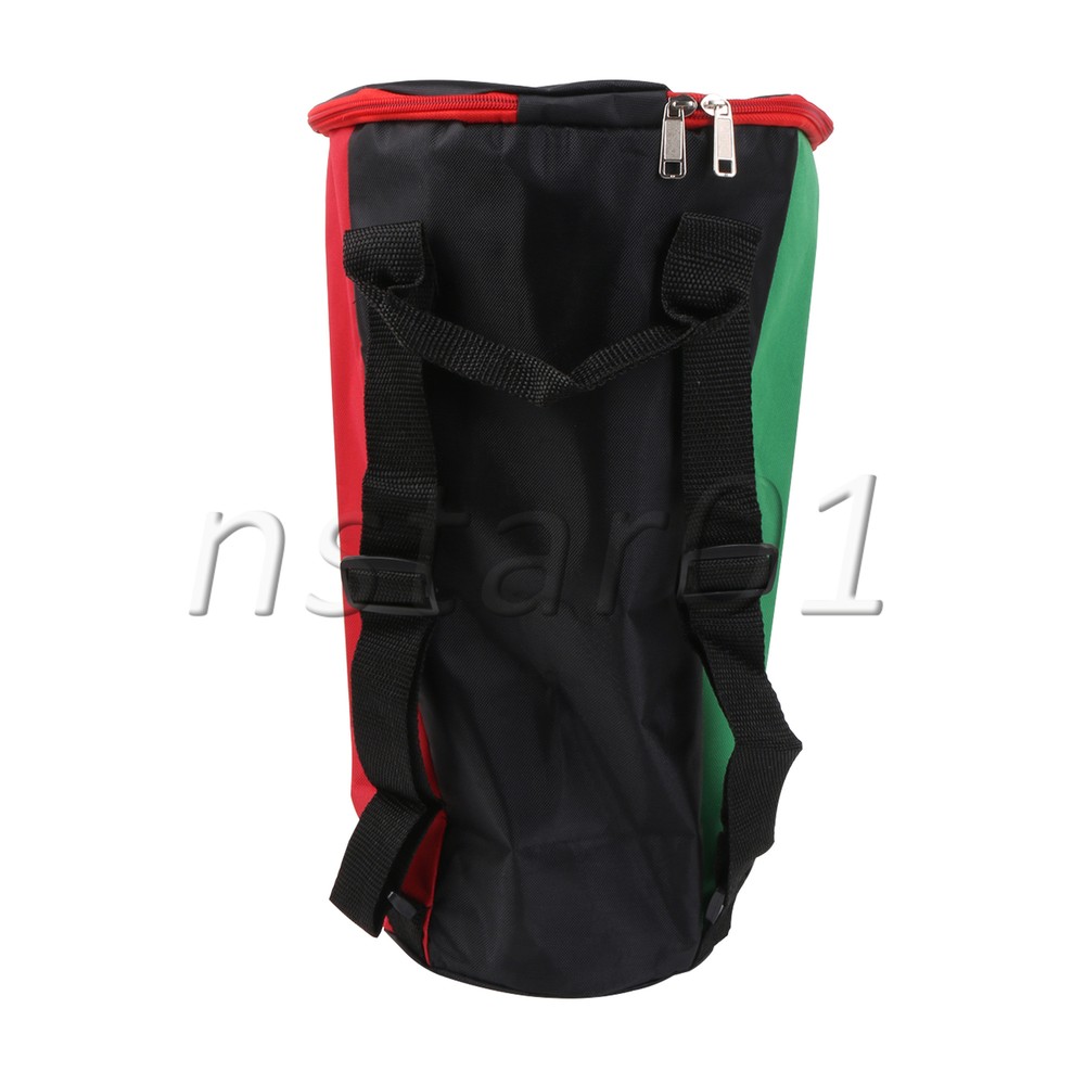 Djembe Drum Bag 10inch Dia Backpack for Percussion Instrument Player Multicolor
