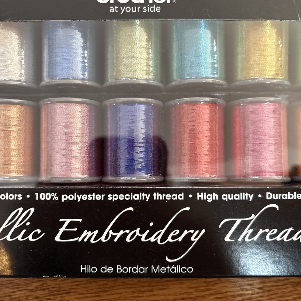 Brother 14 Spool Metallic Machine Embroidery Thread Set MTPK14