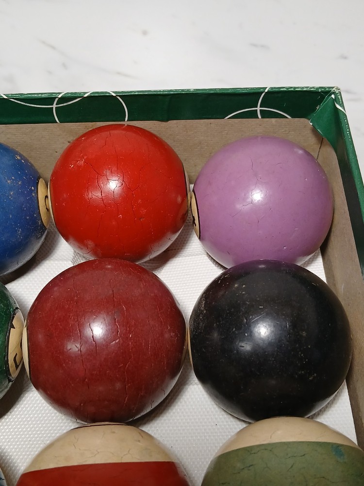Antique Clay Billiard Pool Balls Set (2 Variations)