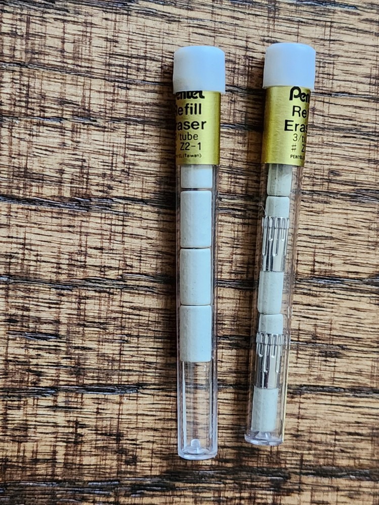 Vintage Model Pentel Replacement Erasers (White) Made in Taiwan