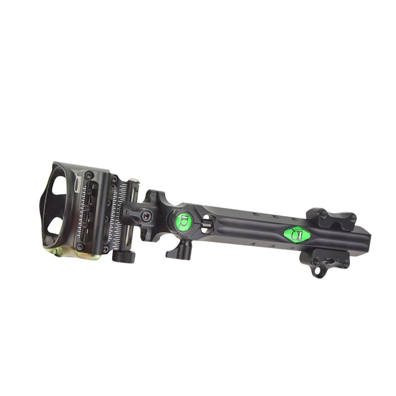 Archery Compound Bow Sight Lock Micro 5 Pin .019" Adjustable Long Pole Hunting