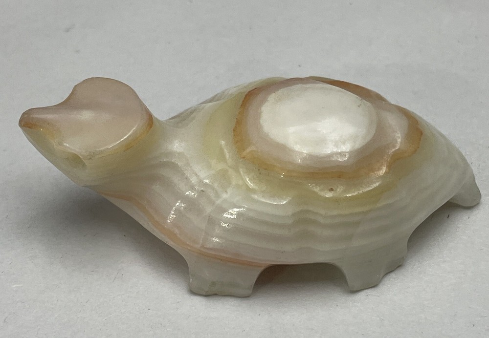 Vintage Carved Stone Turtle  3” long