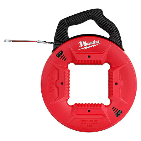 Milwaukee Tool 48-22-4195 100' Polyester Fish Tape W/ Flexible Metal Leader