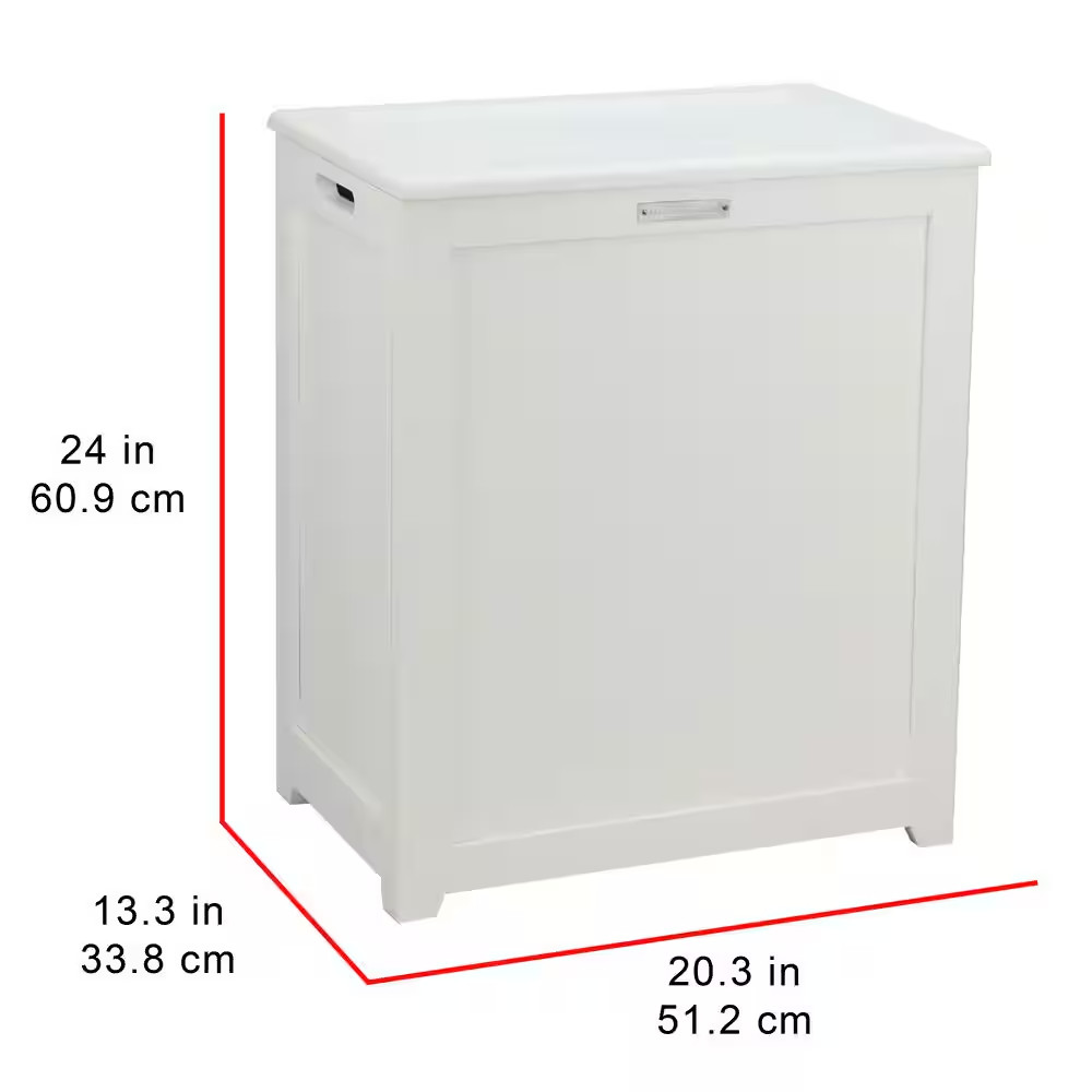 Storage Laundry Hamper in White
