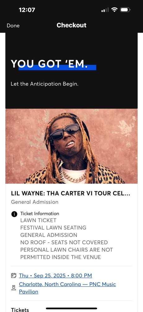 Lil Wayne concert tickets