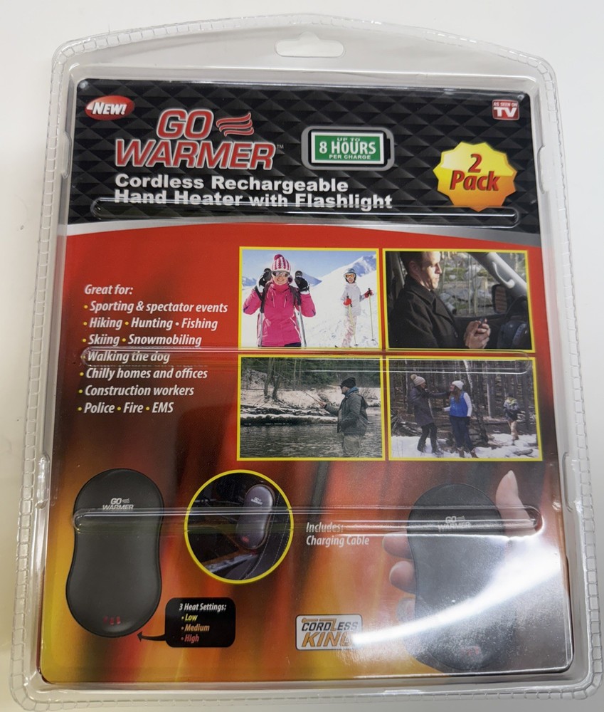 Go Warmer Rechargeable Hand Warmer - 2 Pack