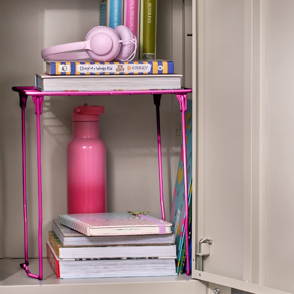 Lockermate Stac-a-shelf Locker Organizer Shelf, Stackable, Extra Tall,