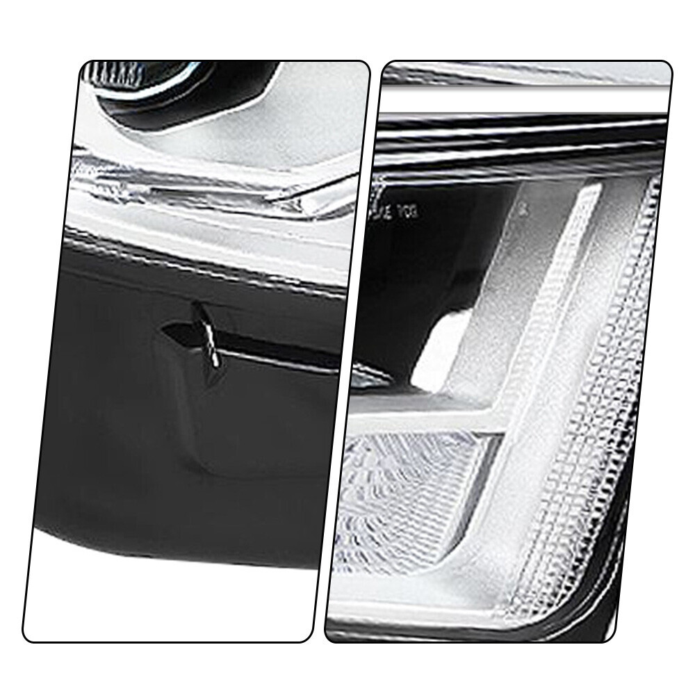 Halogen Headlight For 2015-2018 Ford Edge Chrome with Bulb Right Passenger Side
