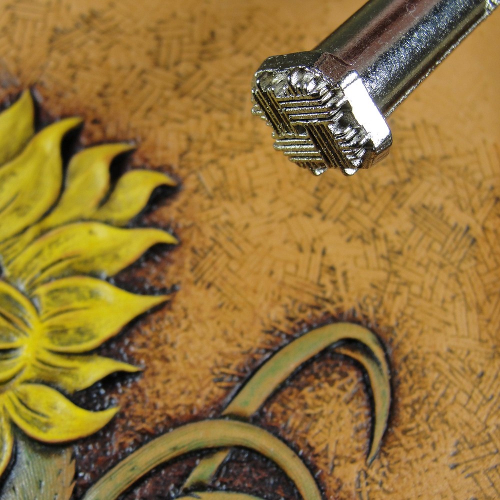 Leather Stamping Tool - Weave Background Stamp