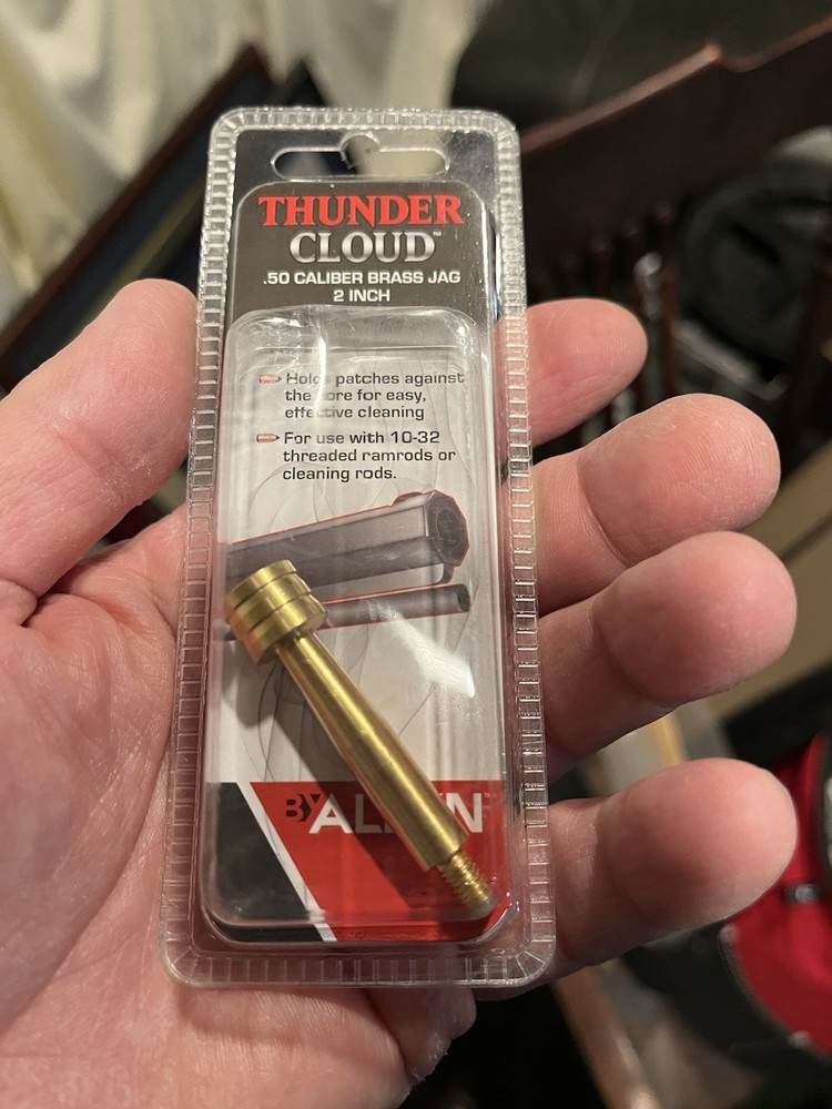 Allen Thunder Cloud 50 Caliber Brass Cleaning Patch Jag 2” Muzzleloader