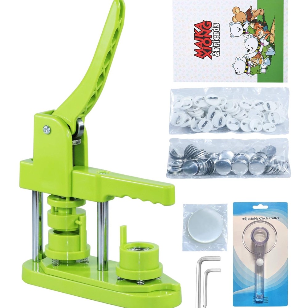 Button Maker Machine, 3rd Gen Installation-Free 25mm1 in DIY Pin Button Maker...