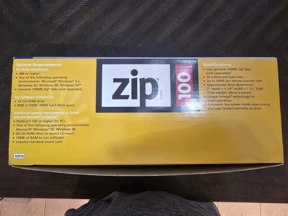 Iomega Zip 100 Parallel Port External Drive #10012 With Box Working