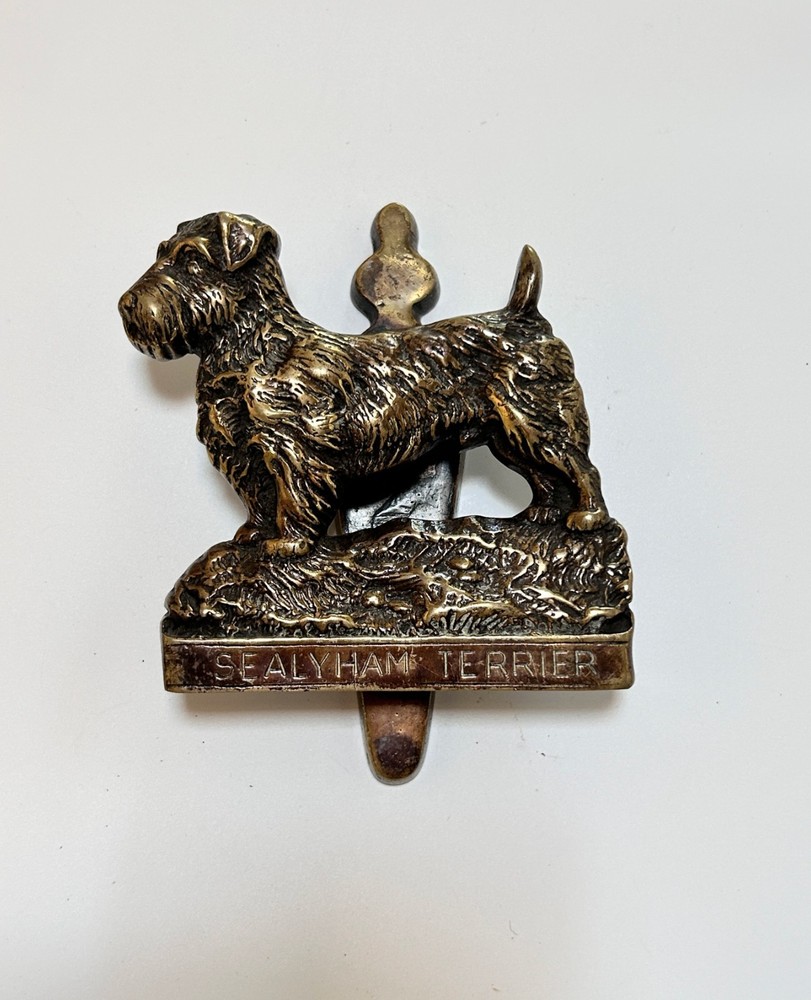 Vintage Sealyham Terrier Brass Door Knocker