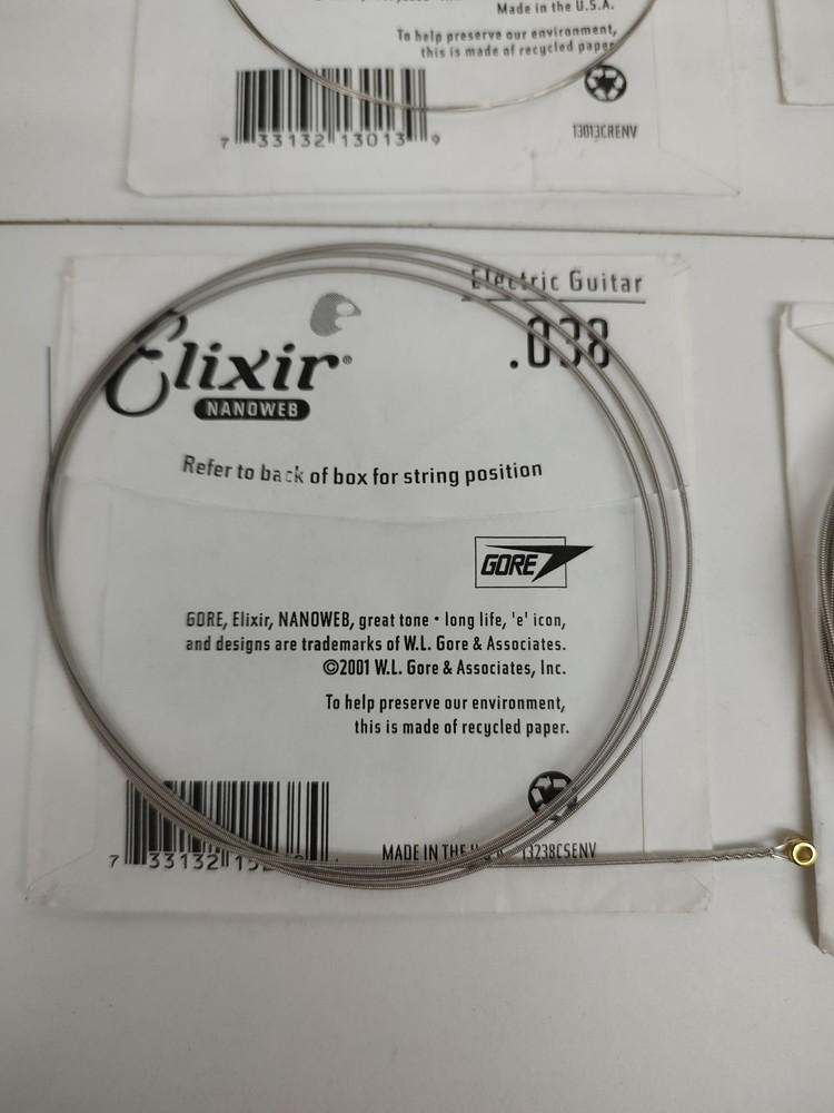 Elixir Guitar Strings NanoWeb coating Anti-Rust Plain Steel Strings