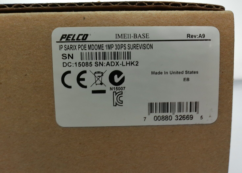 Pelco IME11-BASE REV:A9