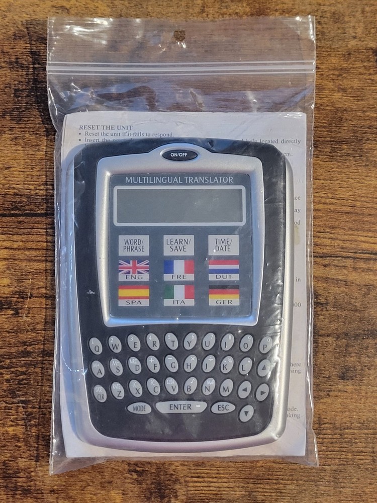 Lingo 6 Multilingual Translator Handheld Electronic Travel Unit .