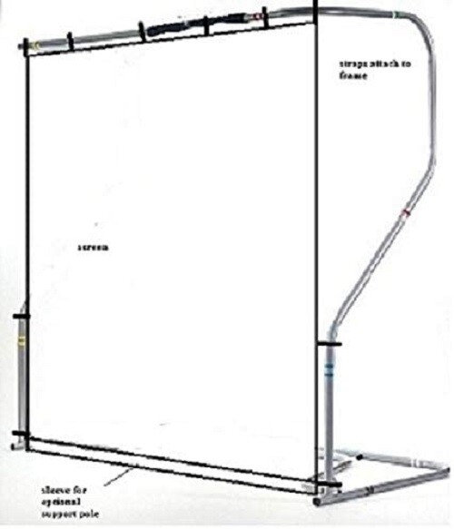 Golf Screen POLY MESH *DIRECT REPLACEMENT FOR NET RETURN**PADDED SCREEN**