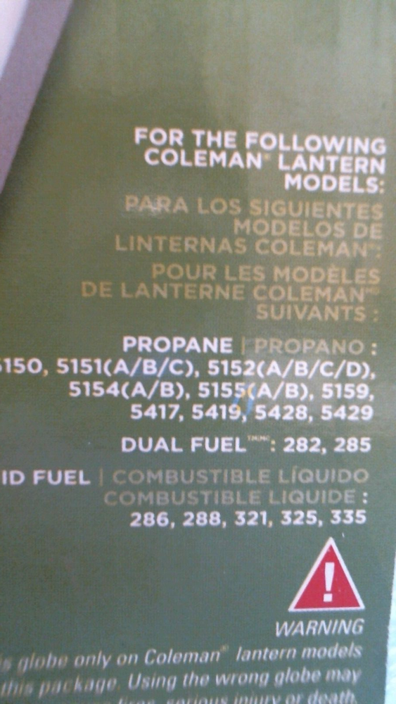 Coleman Replacement Globe (20018) FS