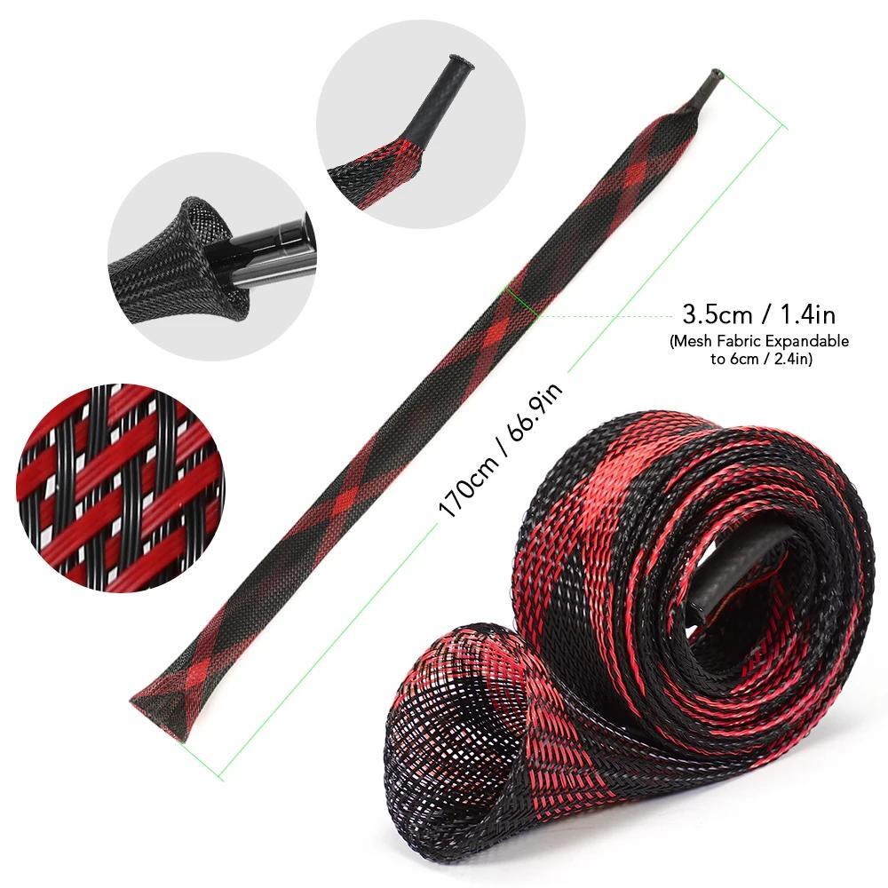 10 PCS Fishing Rod Sock Mesh Covers Braided Pole Protector Sleeve Fish Tool USA