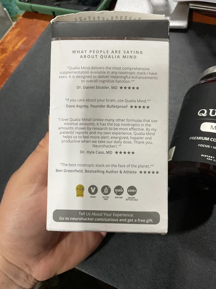 Qualia Mind Focus Memory Cognitive Support 154 Capsules