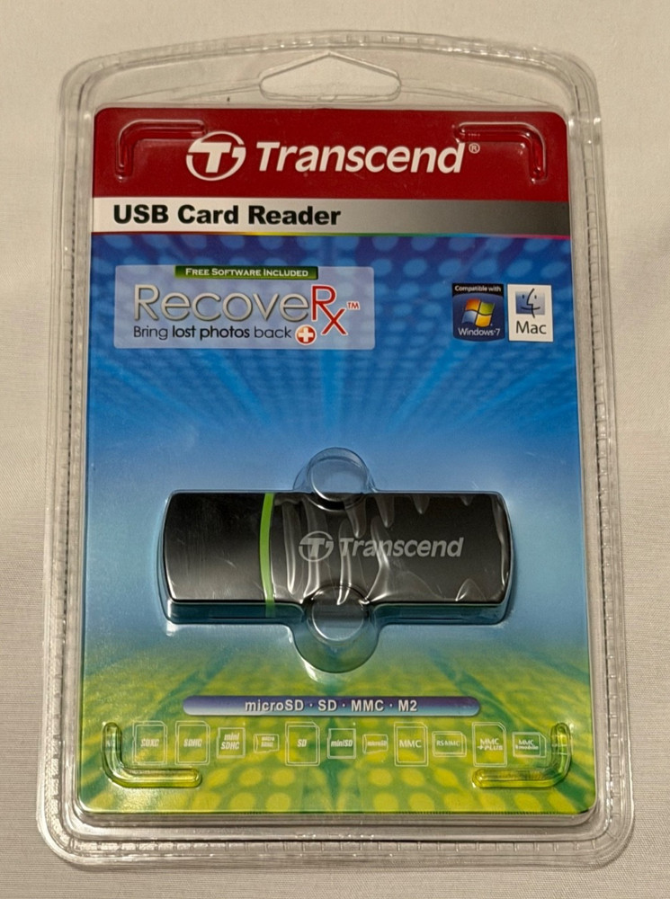 Transcend Portable SD / MICRO SD USB Card Reader RDP5 New Original Packaging