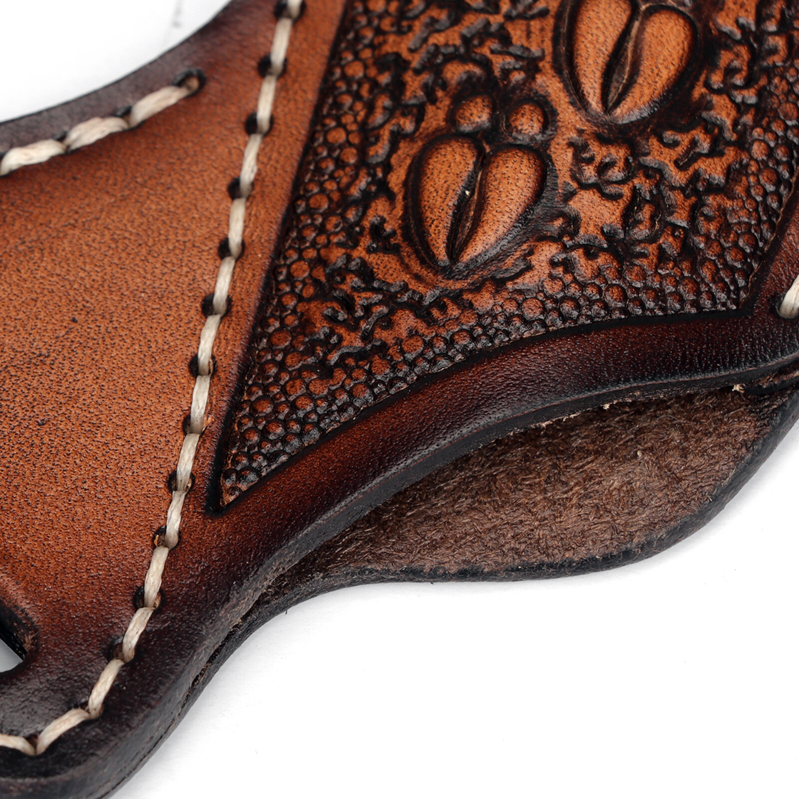 TOURBON Leather Fixed Blade Knife Sheath Slanted Pancake Belt Holster Hunting US