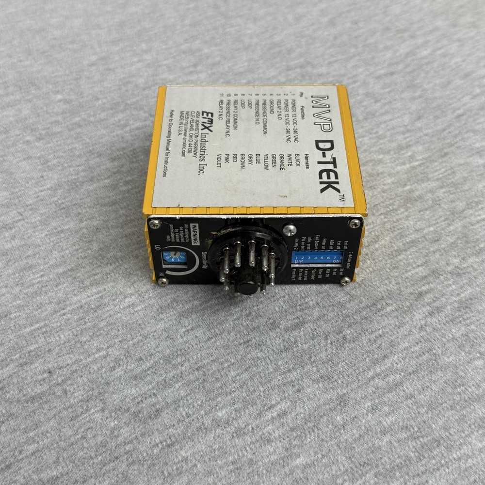 EMX MVP D-Tek Voltage Vehicle Loop Detector 11 Pin
