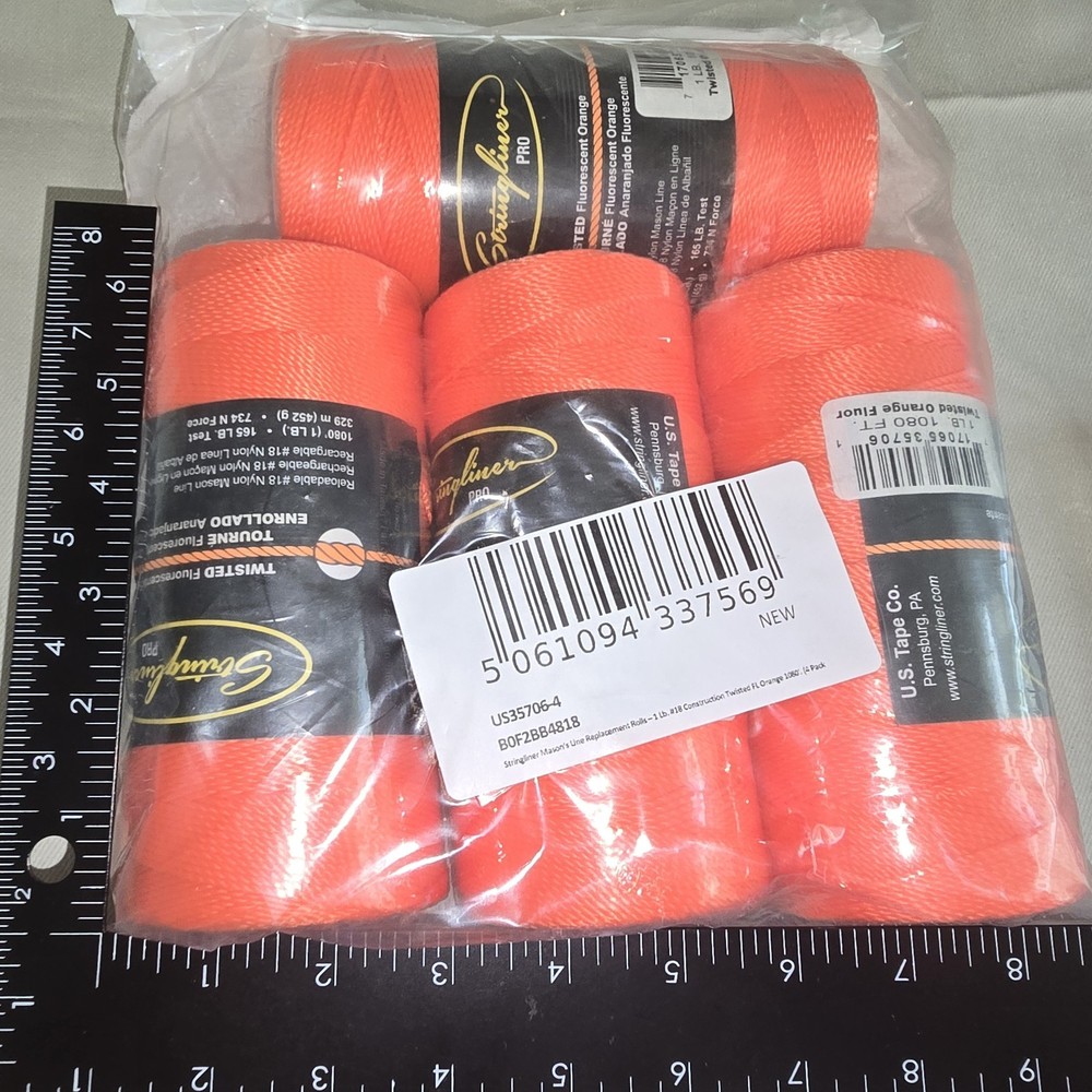 Stringliner 35706 Mason’s Line Replacement Rolls – 1 Lb. #18 Construction...