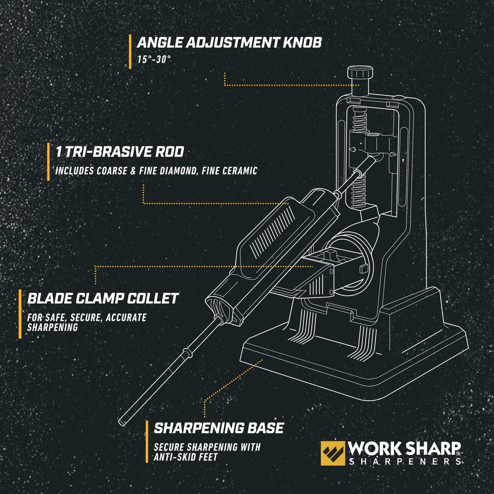 Work Sharp Precision Adjust Knife Sharpener Kit, Sharpens All Pocket and Kitc...