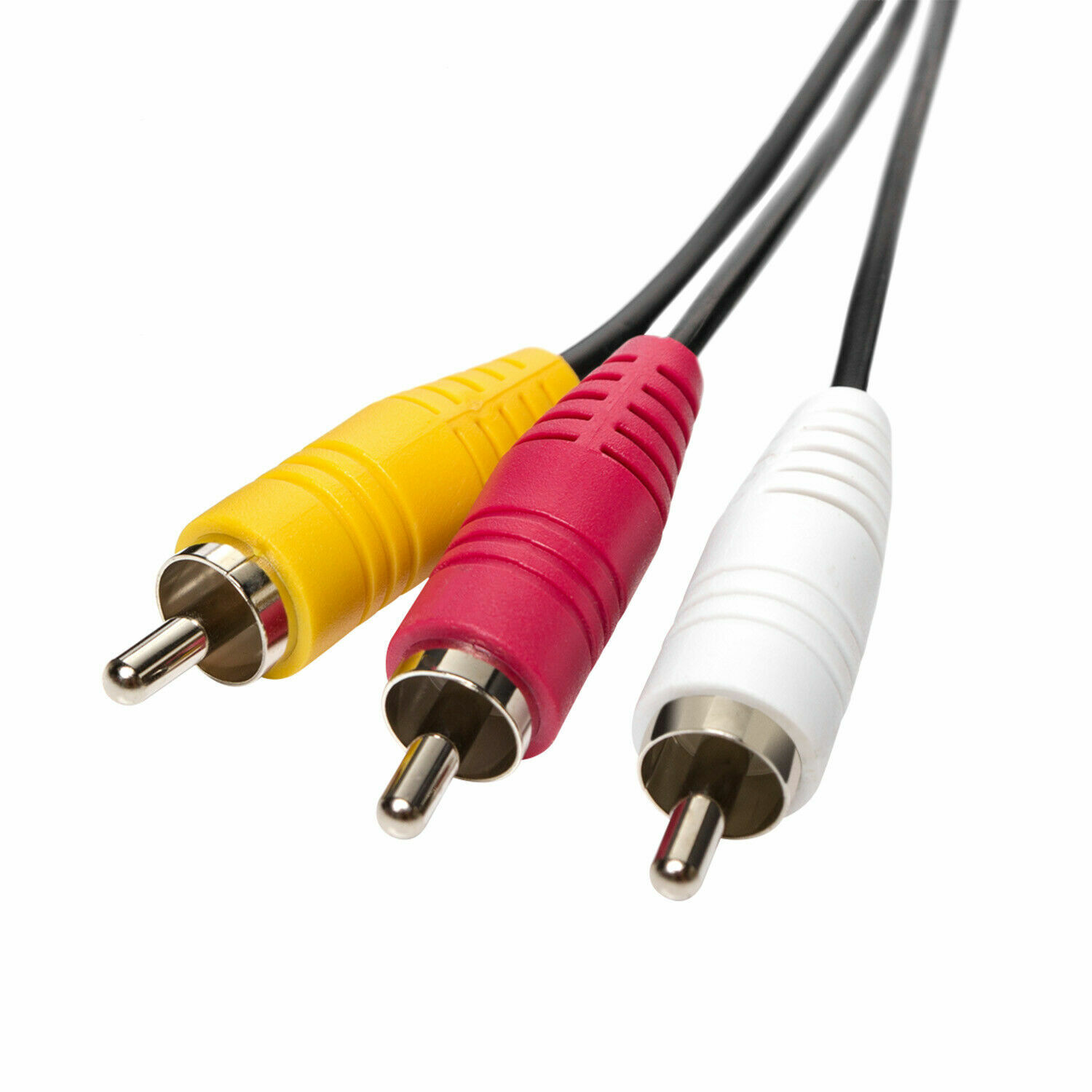 SatelliteSale AV Male to Male 3 RCA Audio Video Composite Cable Black (6 feet)